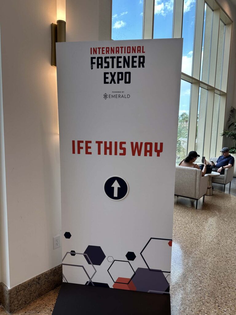 International Fastener Expo signage